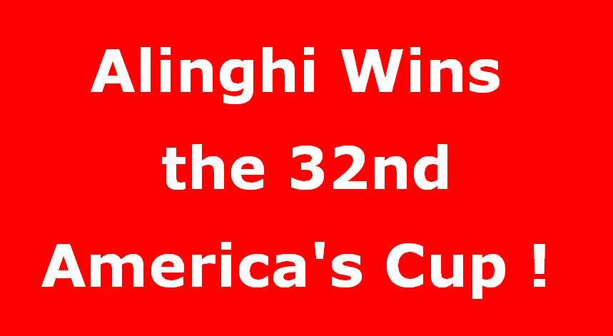 Alinghi wins the 32nd America's Cup !