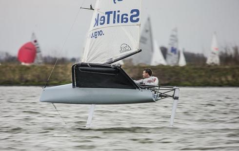 The Exocet foiling Moth.  Photo: 2013 Maguire Boats/Simon Maguire