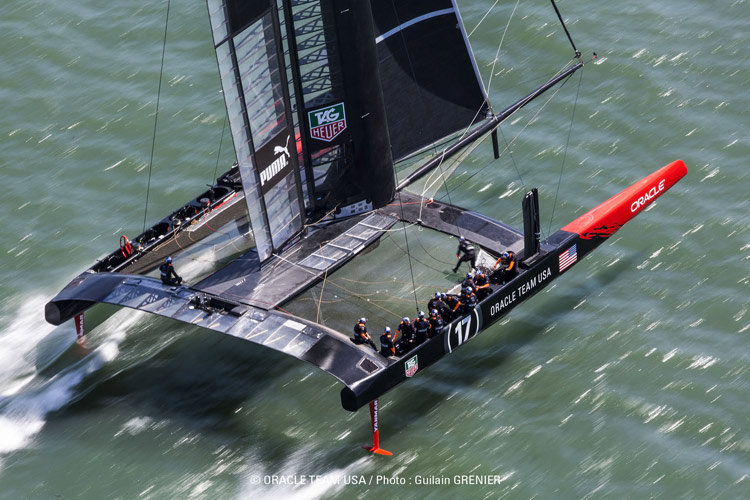 America's Cup Defender Oracle Team USA.  Photo: (C)2013 Guilain Grenier/BMW Oracle Racing