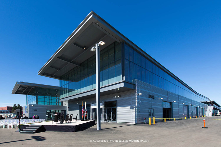 New America's Cup building on Piers 27.  Photo:2013 ACEA/Gilles Martin Raget